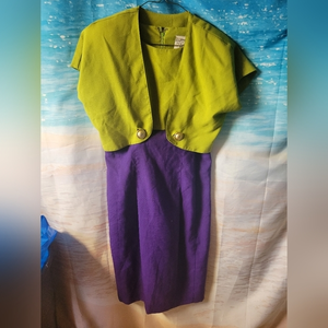 Vintage Cynthia Howie Dress W Bolero Size 8‎